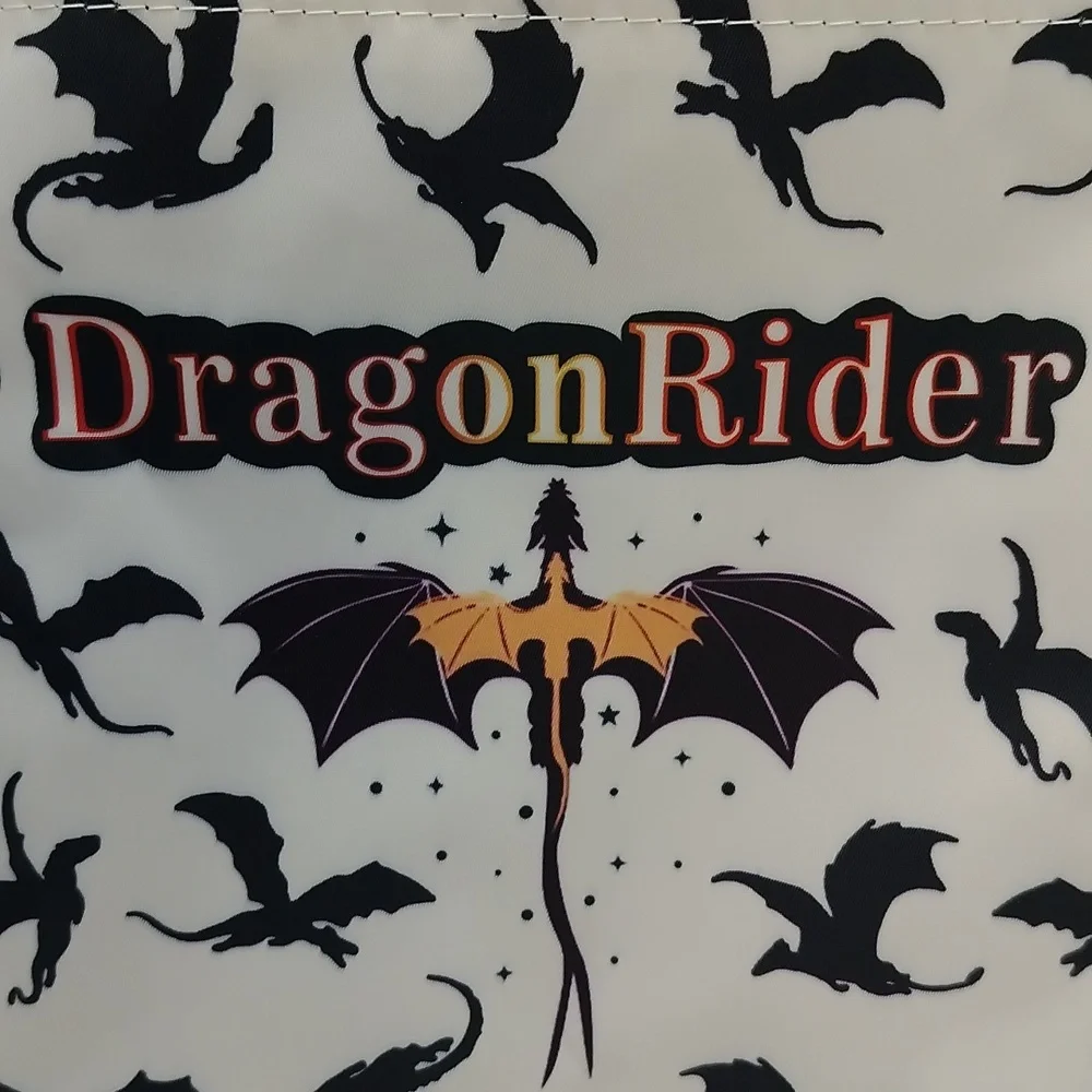 Dragon Rider Book Sleeve Zip Up Book Cover Sleeve Protector Water Resistant NEW